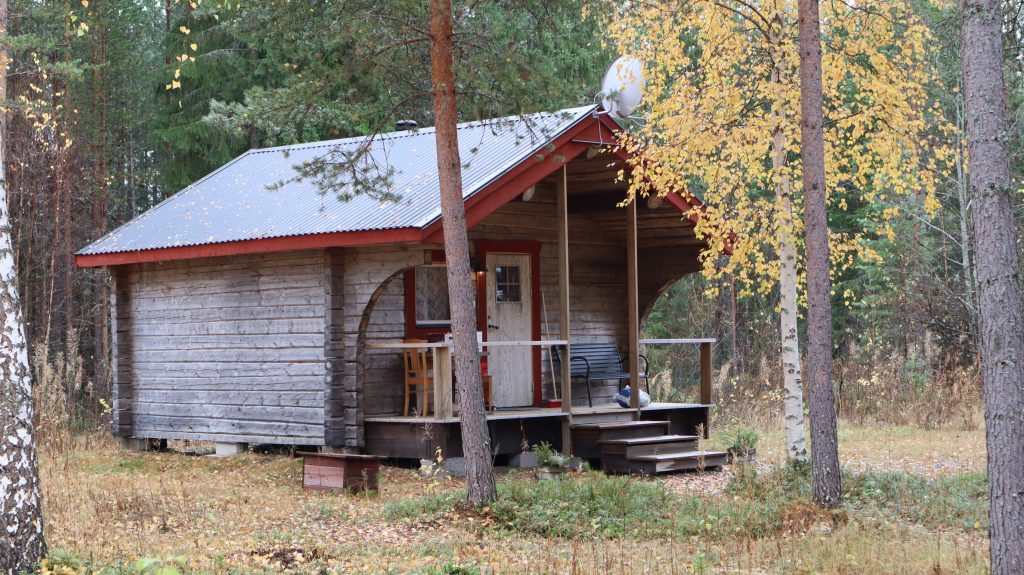 Rossön Angel und Outdoo Camp, Schweden, "Haus der Brüder", Ferienhaus, Angelcamp, Lappland, 2 Personen, Terrasse 